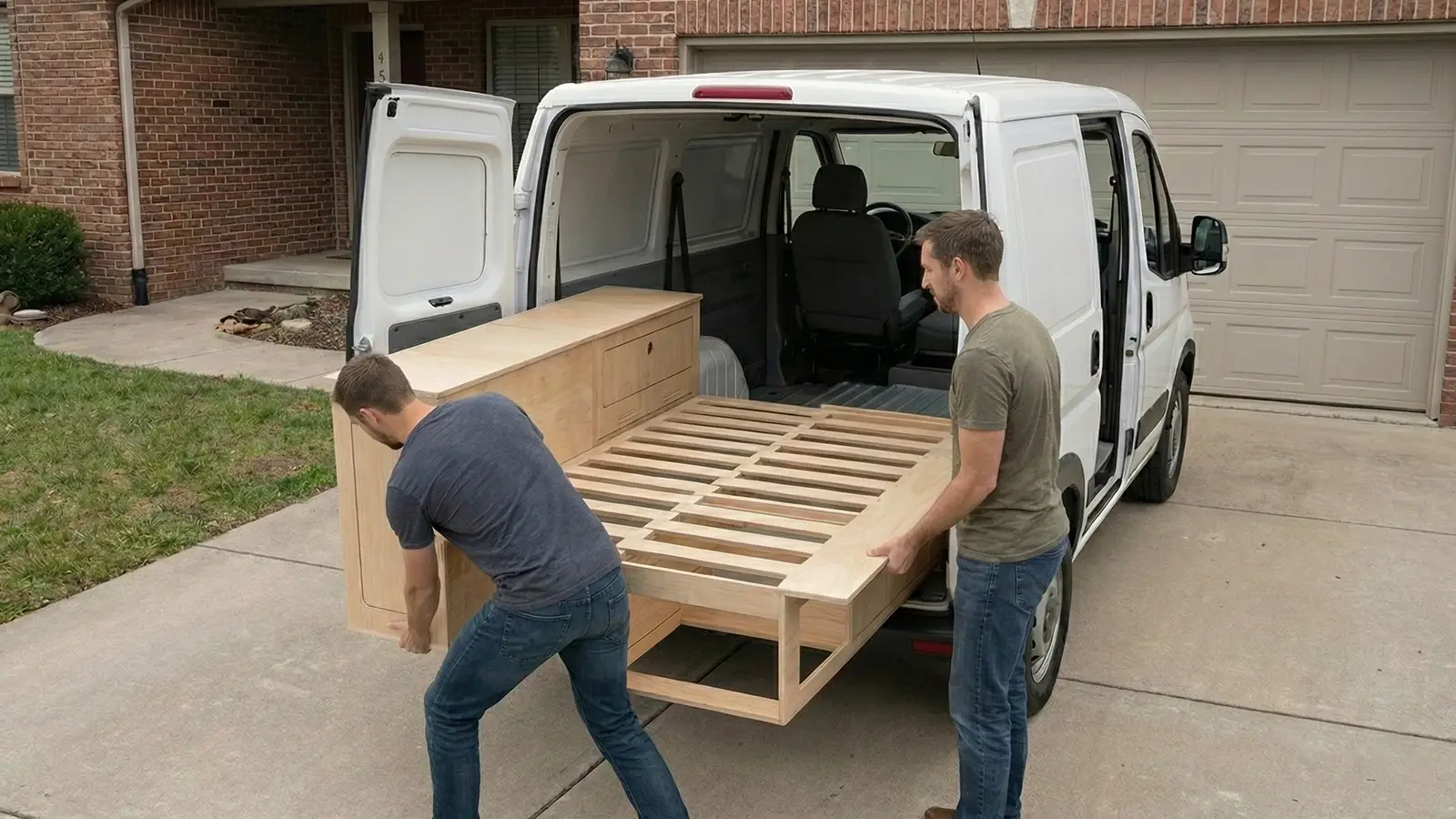 Interior de furgón listo para volver a su uso original en Chile