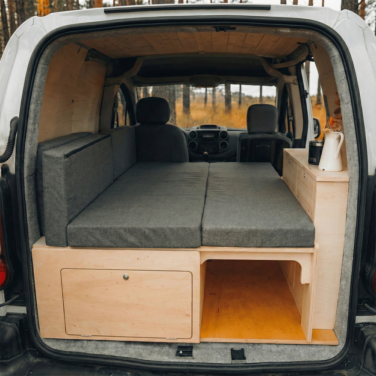 Cama extendida módulo Tiny Van